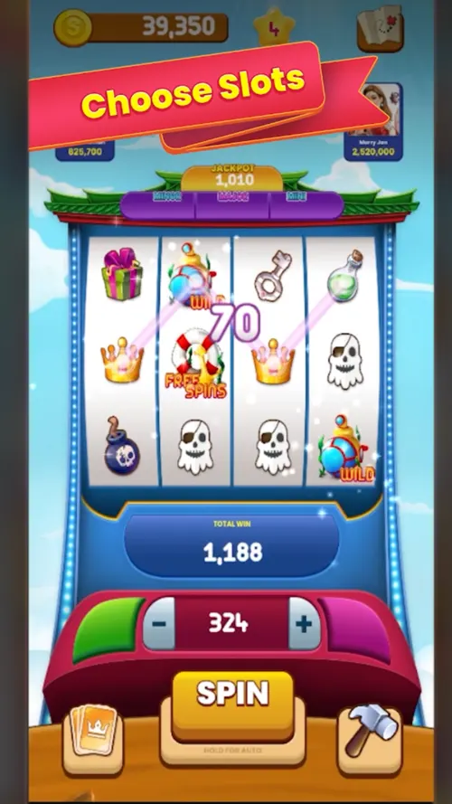 Cash Quest slot machine screen